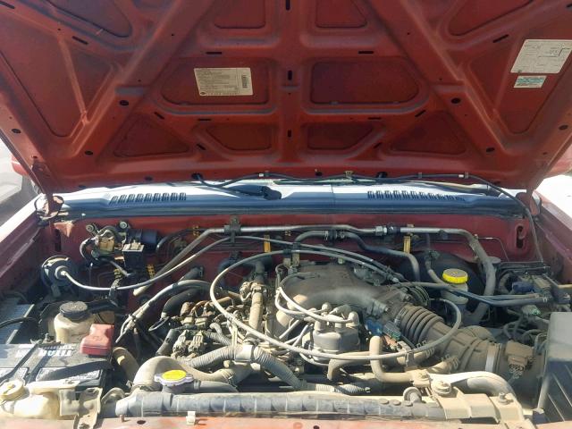 1N6ED27T7YC386008 - 2000 NISSAN FRONTIER C RED photo 7