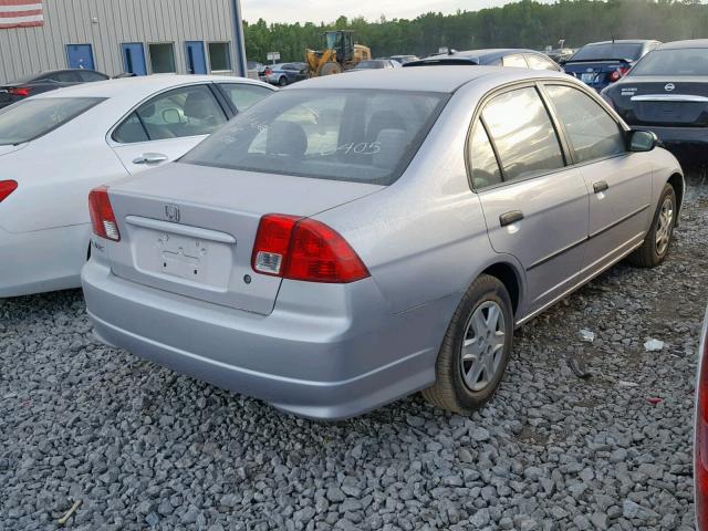 1HGES16344L008907 - 2004 HONDA CIVIC DX V SILVER photo 4