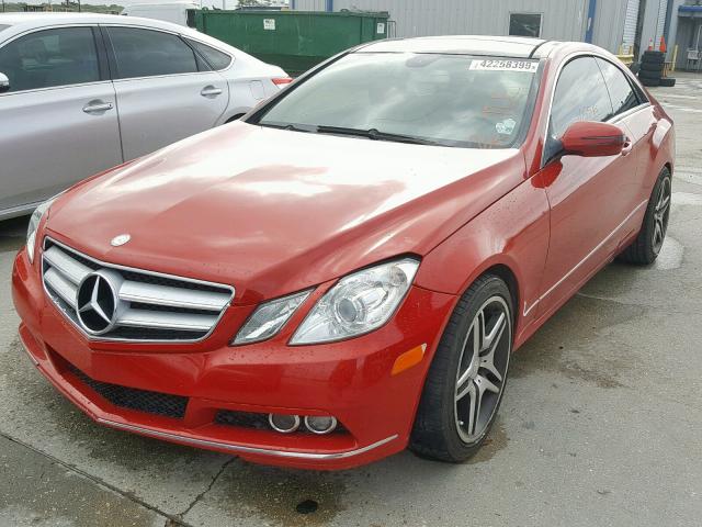 WDDKJ5GB4AF009590 - 2010 MERCEDES-BENZ E 350 RED photo 2