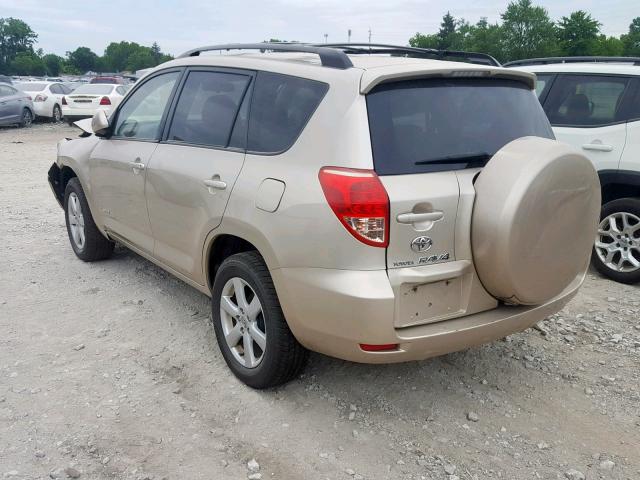 JTMBD31V185182914 - 2008 TOYOTA RAV4 LIMIT TAN photo 3