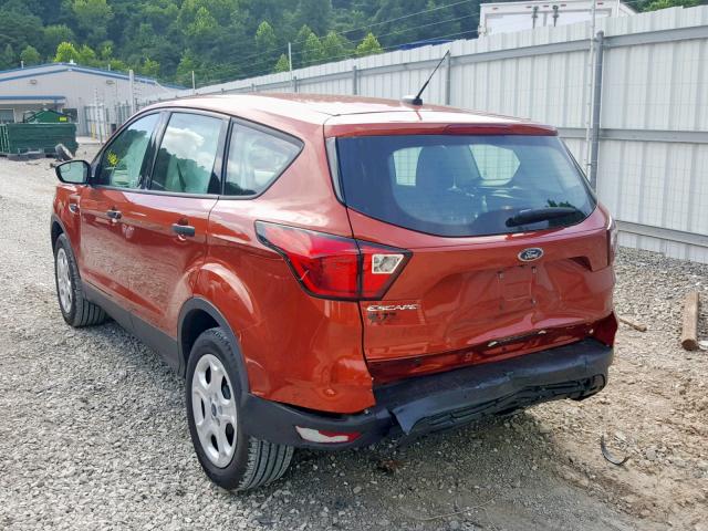 1FMCU0F71KUA76937 - 2019 FORD ESCAPE S ORANGE photo 3