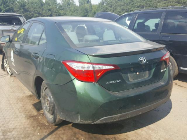 2T1BPRHE3EC149847 - 2014 TOYOTA COROLLA EC 绿色 照片 3