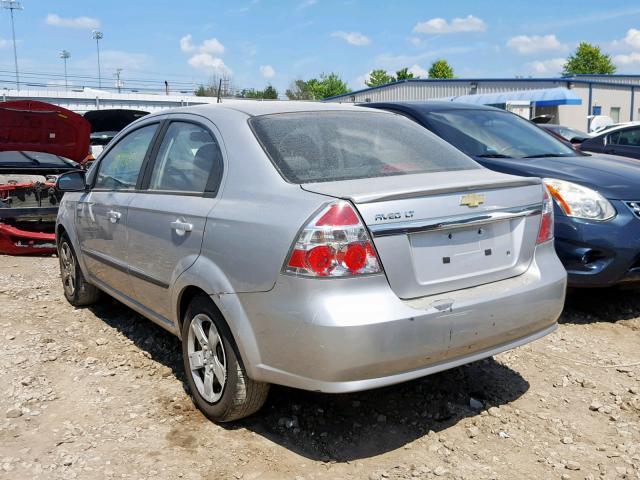 KL1TG5DE9BB249049 - 2011 CHEVROLET AVEO LT SILVER photo 3