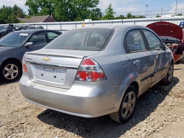 KL1TG5DE9BB249049 - 2011 CHEVROLET AVEO LT SILVER photo 4