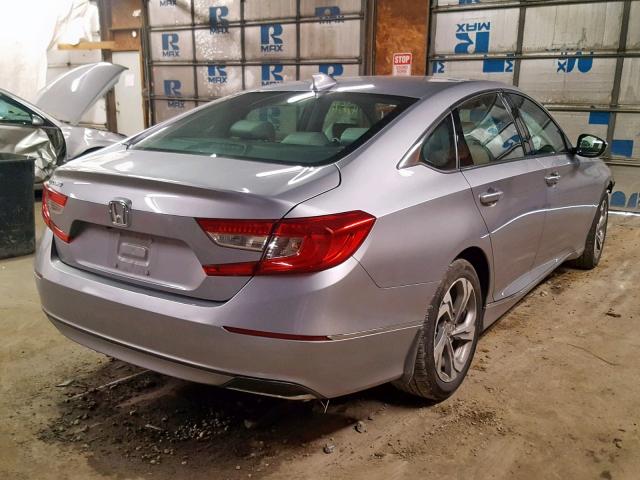 1HGCV1F64JA128884 - 2018 HONDA ACCORD EXL SILVER photo 4