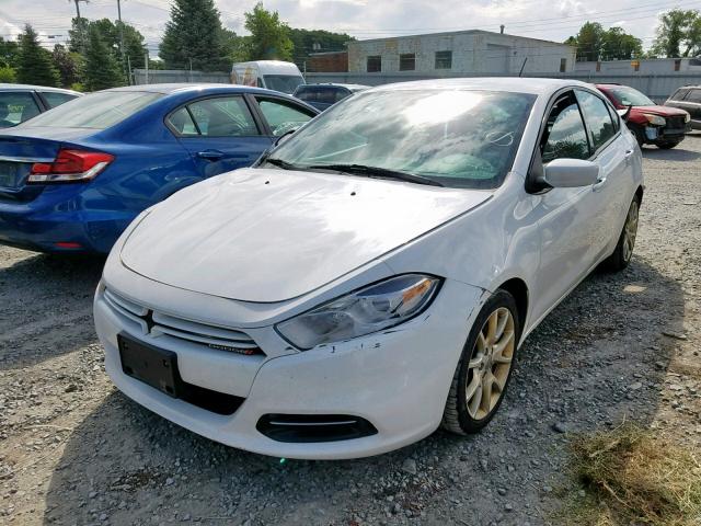 1C3CDFBAXDD154647 - 2013 DODGE DART SXT WHITE photo 2