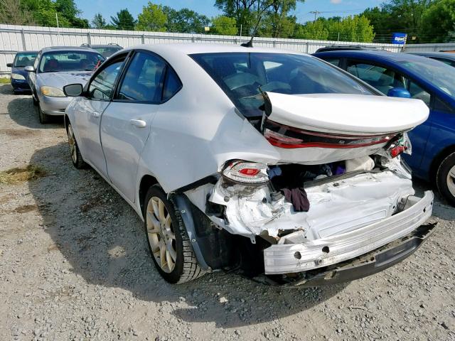 1C3CDFBAXDD154647 - 2013 DODGE DART SXT WHITE photo 3