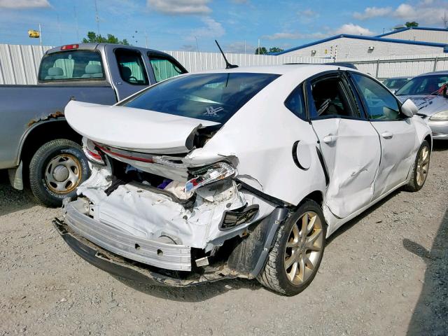 1C3CDFBAXDD154647 - 2013 DODGE DART SXT WHITE photo 4