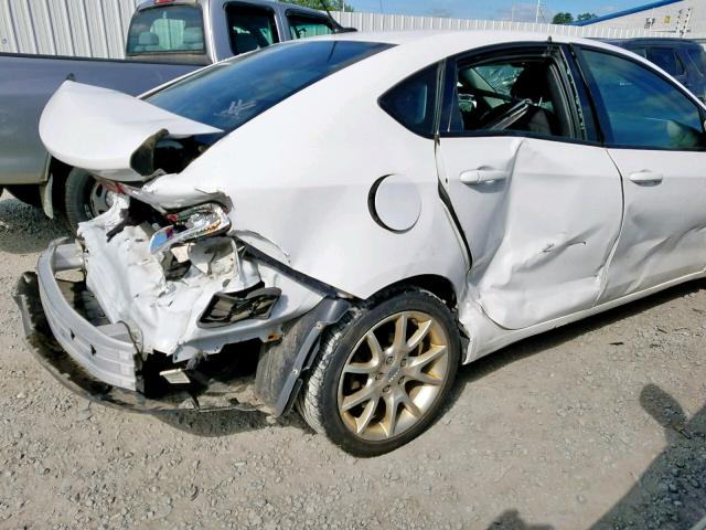 1C3CDFBAXDD154647 - 2013 DODGE DART SXT WHITE photo 9