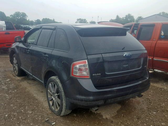 2FMDK38C27BA70602 - 2007 FORD EDGE SEL BLACK photo 3