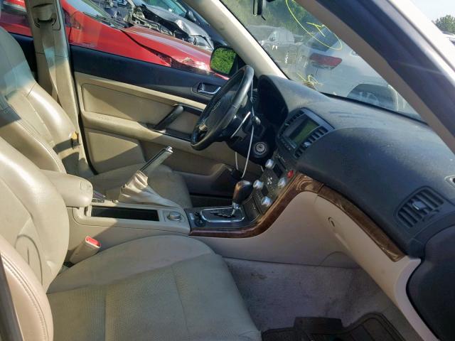 4S3BL856484214344 - 2008 SUBARU LEGACY 3.0 TAN photo 5