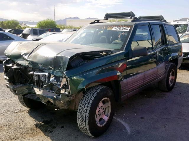 1J4FX58S5WC233057 - 1998 JEEP GRAND CHER GREEN photo 2