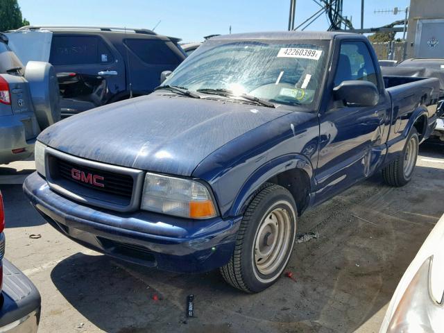 1GTCS14H138189468 - 2003 GMC SONOMA BLUE photo 2