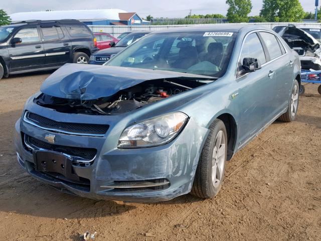 1G1ZF57549F219180 - 2009 CHEVROLET MALIBU HYB GREEN photo 2