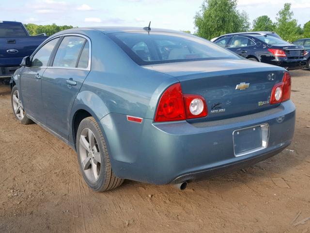 1G1ZF57549F219180 - 2009 CHEVROLET MALIBU HYB GREEN photo 3