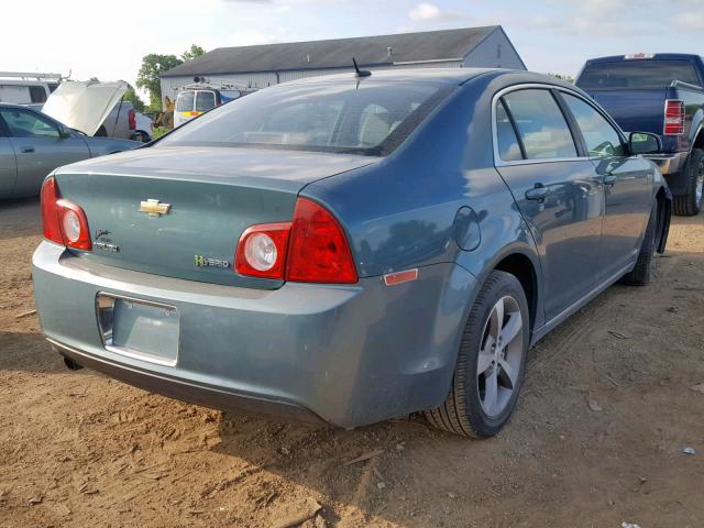 1G1ZF57549F219180 - 2009 CHEVROLET MALIBU HYB GREEN photo 4