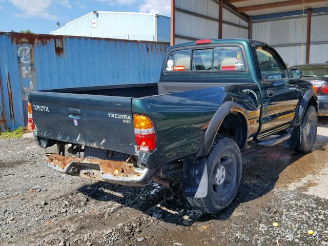 5TEPM62N12Z020999 - 2002 TOYOTA TACOMA GREEN photo 4