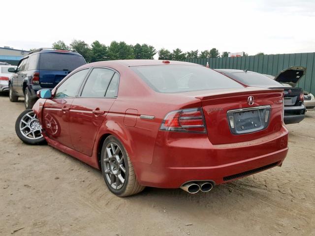 19UUA76557A005467 - 2007 ACURA TL TYPE S RED photo 3