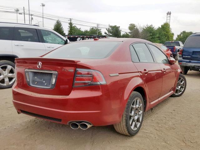 19UUA76557A005467 - 2007 ACURA TL TYPE S RED photo 4