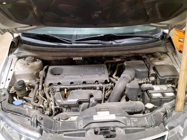 KNAFU4A25A5854585 - 2010 KIA FORTE EX SILVER photo 7