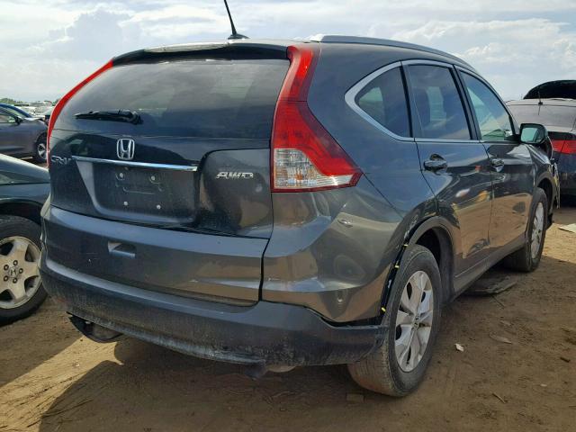 2HKRM4H74DH669143 - 2013 HONDA CR-V EXL GRAY photo 4