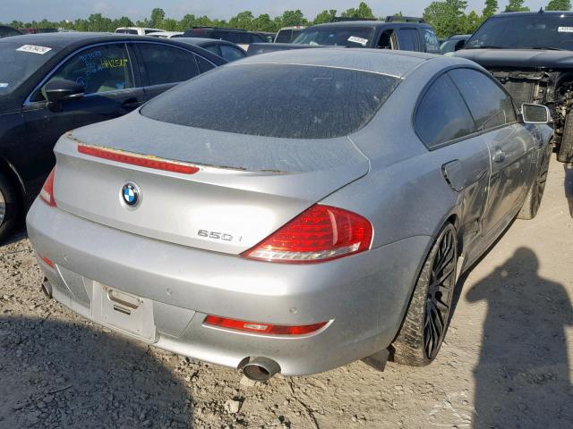 WBAEA53588CV91550 - 2008 BMW 650 I SILVER photo 4