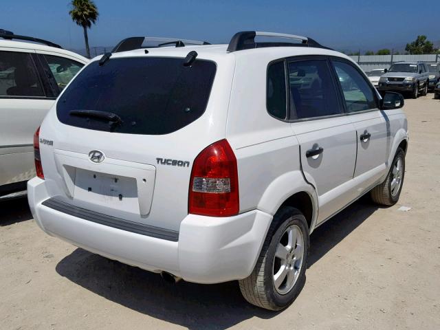 KM8JM12B85U073562 - 2005 HYUNDAI TUCSON GL WHITE photo 4