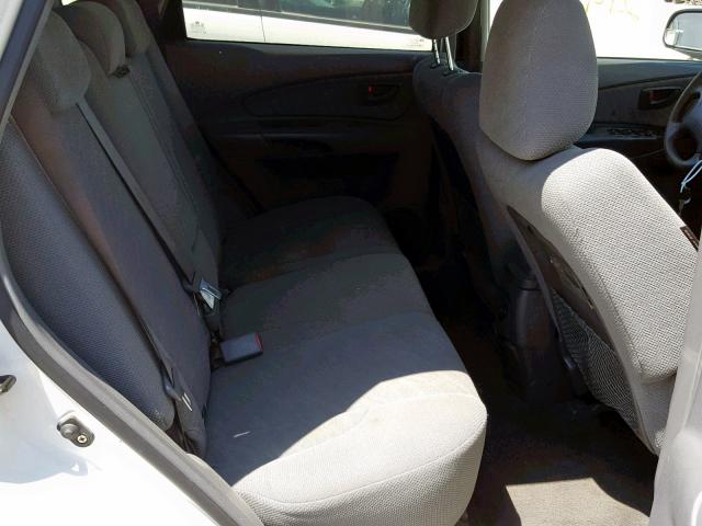 KM8JM12B85U073562 - 2005 HYUNDAI TUCSON GL WHITE photo 6