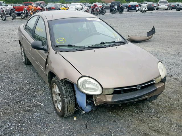 1B3ES46C61D226550 - 2001 DODGE NEON SE GOLD photo 1