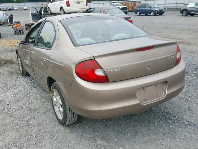 1B3ES46C61D226550 - 2001 DODGE NEON SE GOLD photo 3