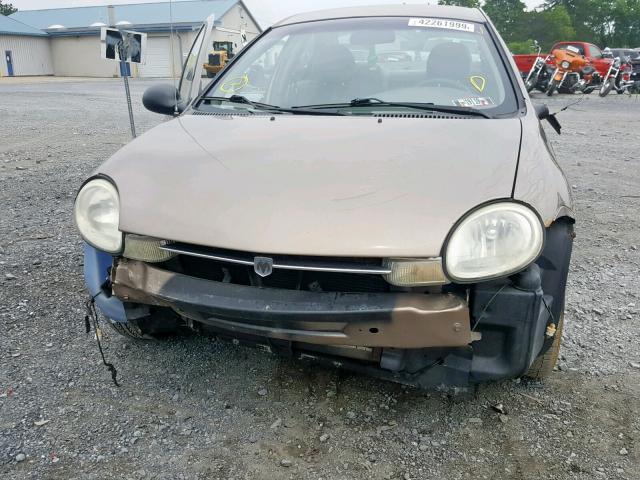 1B3ES46C61D226550 - 2001 DODGE NEON SE GOLD photo 9