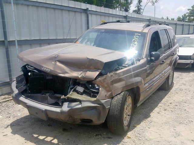 1J4GX48S71C633578 - 2001 JEEP GRAND CHER BROWN photo 2