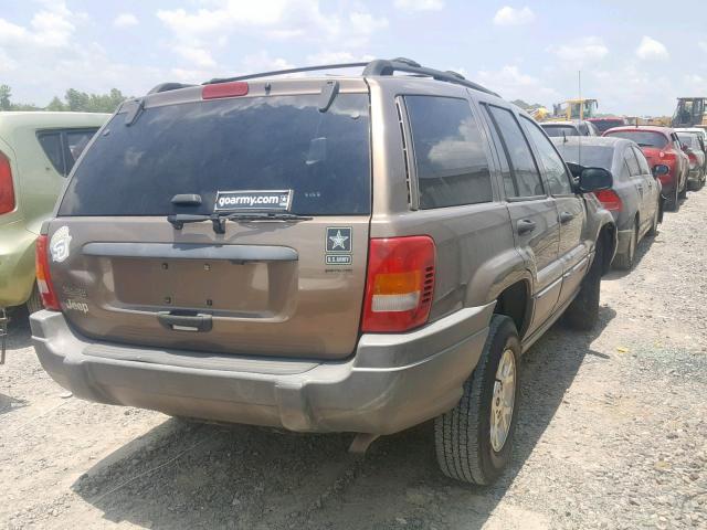 1J4GX48S71C633578 - 2001 JEEP GRAND CHER BROWN photo 4