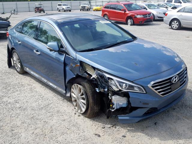 5NPE34AF8FH154796 - 2015 HYUNDAI SONATA SPO BLUE photo 1