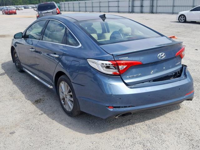 5NPE34AF8FH154796 - 2015 HYUNDAI SONATA SPO BLUE photo 3