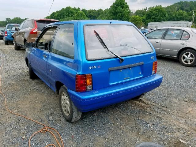 KNJPT06H3P6104439 - 1993 FORD FESTIVA GL BLUE photo 3