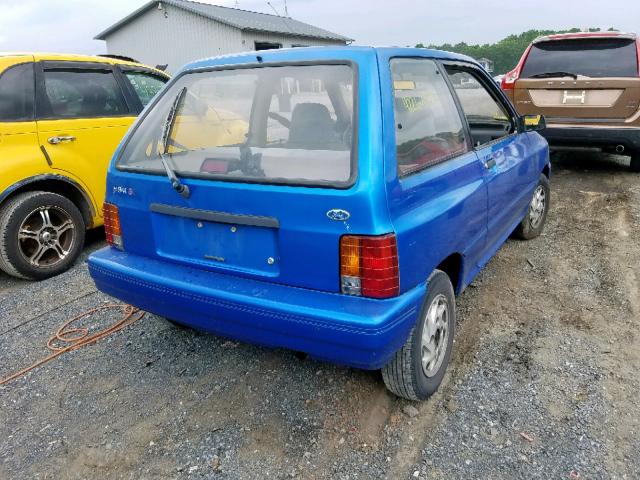 KNJPT06H3P6104439 - 1993 FORD FESTIVA GL BLUE photo 4