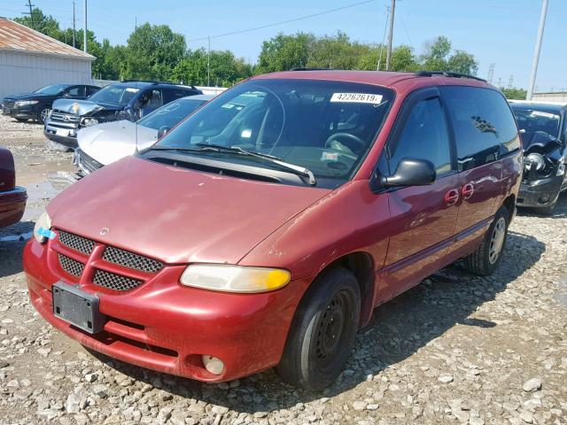 1B4GP45G3XB535178 - 1999 DODGE CARAVAN SE RED photo 2