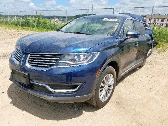 2LMPJ8KR6HBL19984 - 2017 LINCOLN MKX SELECT BLUE photo 2