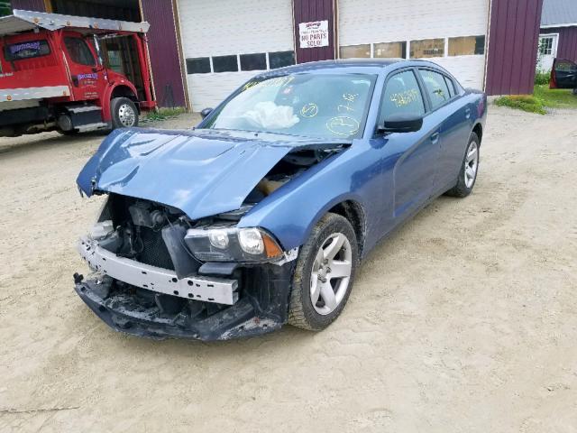 2C3CDXAGXDH717775 - 2013 DODGE CHARGER PO BLUE photo 2