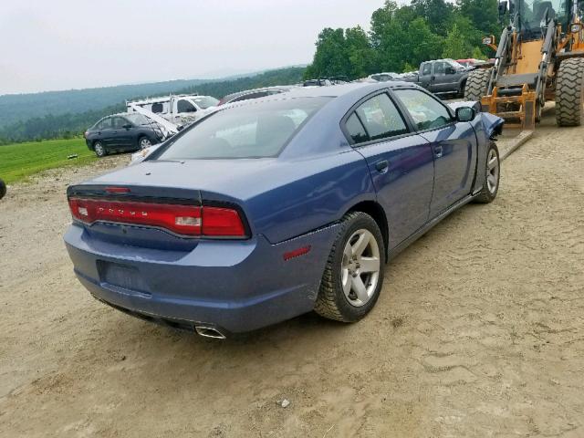 2C3CDXAGXDH717775 - 2013 DODGE CHARGER PO BLUE photo 4