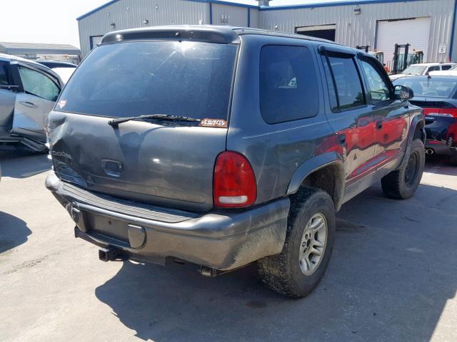 1D4HS48Z13F627611 - 2003 DODGE DURANGO SL GRAY photo 4