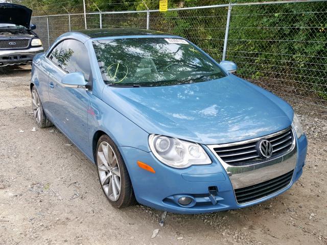 WVWDB71F57V027859 - 2007 VOLKSWAGEN EOS 3.2L S BLUE photo 1