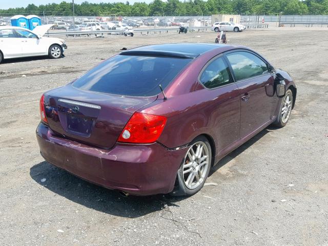 JTKDE177X50053316 - 2005 TOYOTA SCION TC იასამნისფერი ფოტო 4