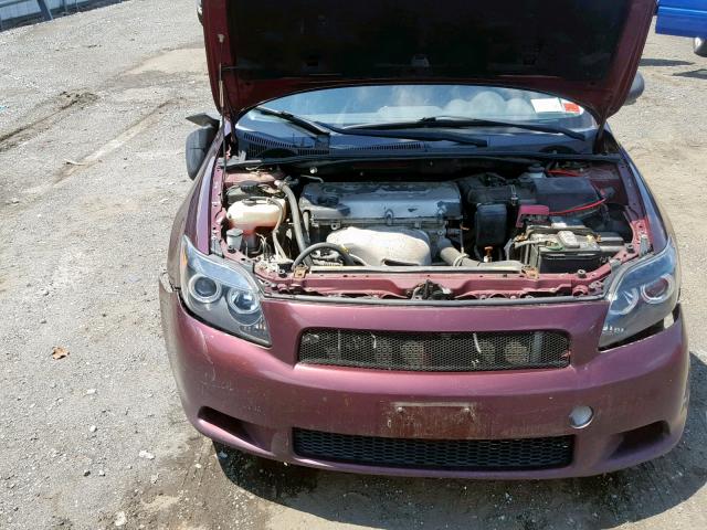 JTKDE177X50053316 - 2005 TOYOTA SCION TC იასამნისფერი ფოტო 7