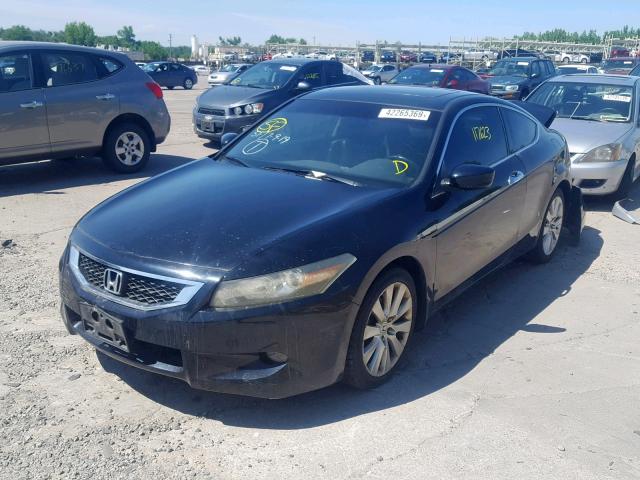 1HGCS22868A009380 - 2008 HONDA ACCORD EXL BLACK photo 2