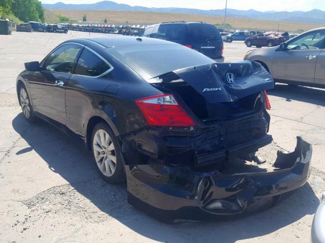 1HGCS22868A009380 - 2008 HONDA ACCORD EXL BLACK photo 3