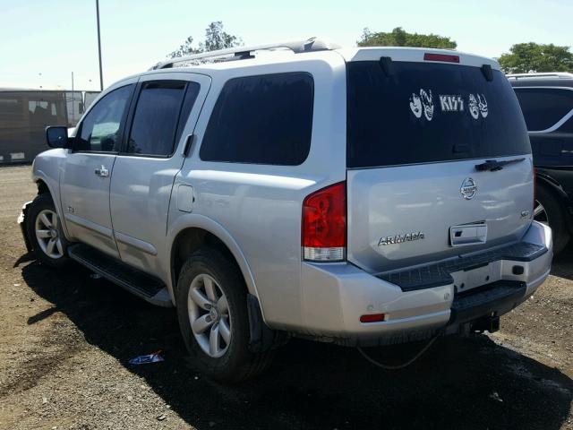 5N1AA08D38N608579 - 2008 NISSAN ARMADA SE SILVER photo 3