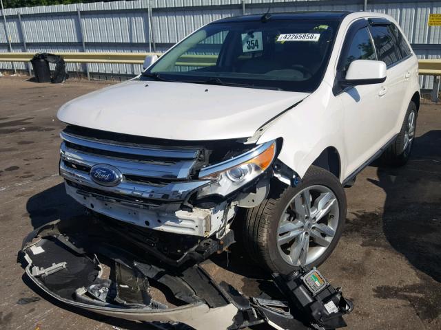 2FMDK4KC0BBA29733 - 2011 FORD EDGE LIMIT WHITE photo 2