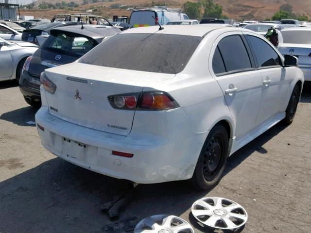 JA32U2FU9FU015776 - 2015 MITSUBISHI LANCER ES WHITE photo 4